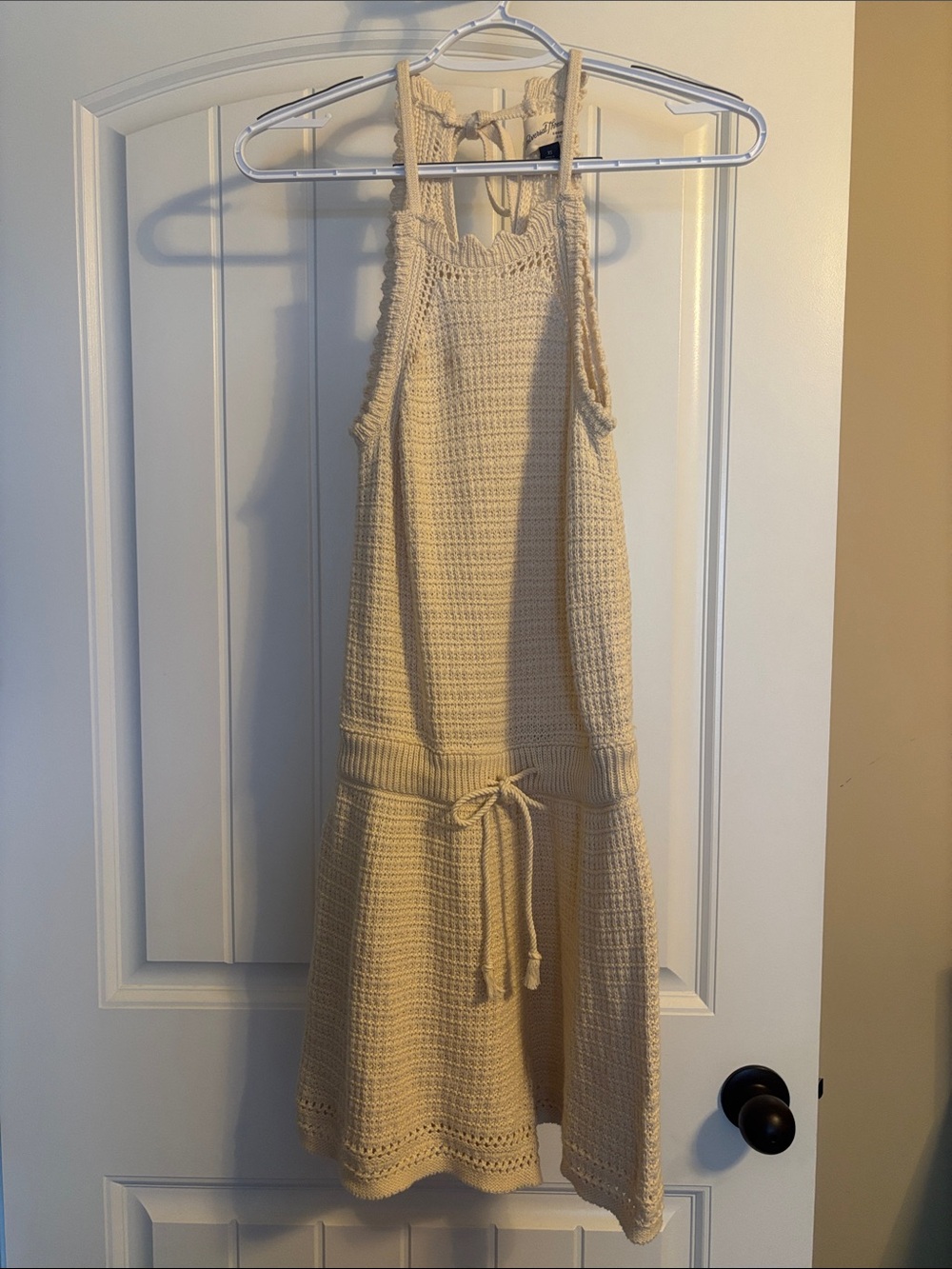 Universal Thread Cream Open-Knit Jumpsuit Romper